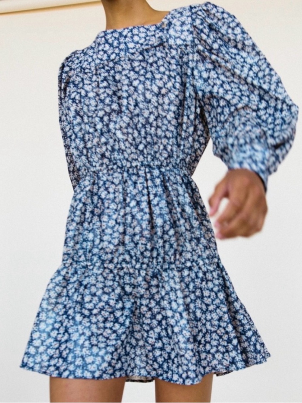 Ciao Lucia Navy Floral Alessandra Mini Dress